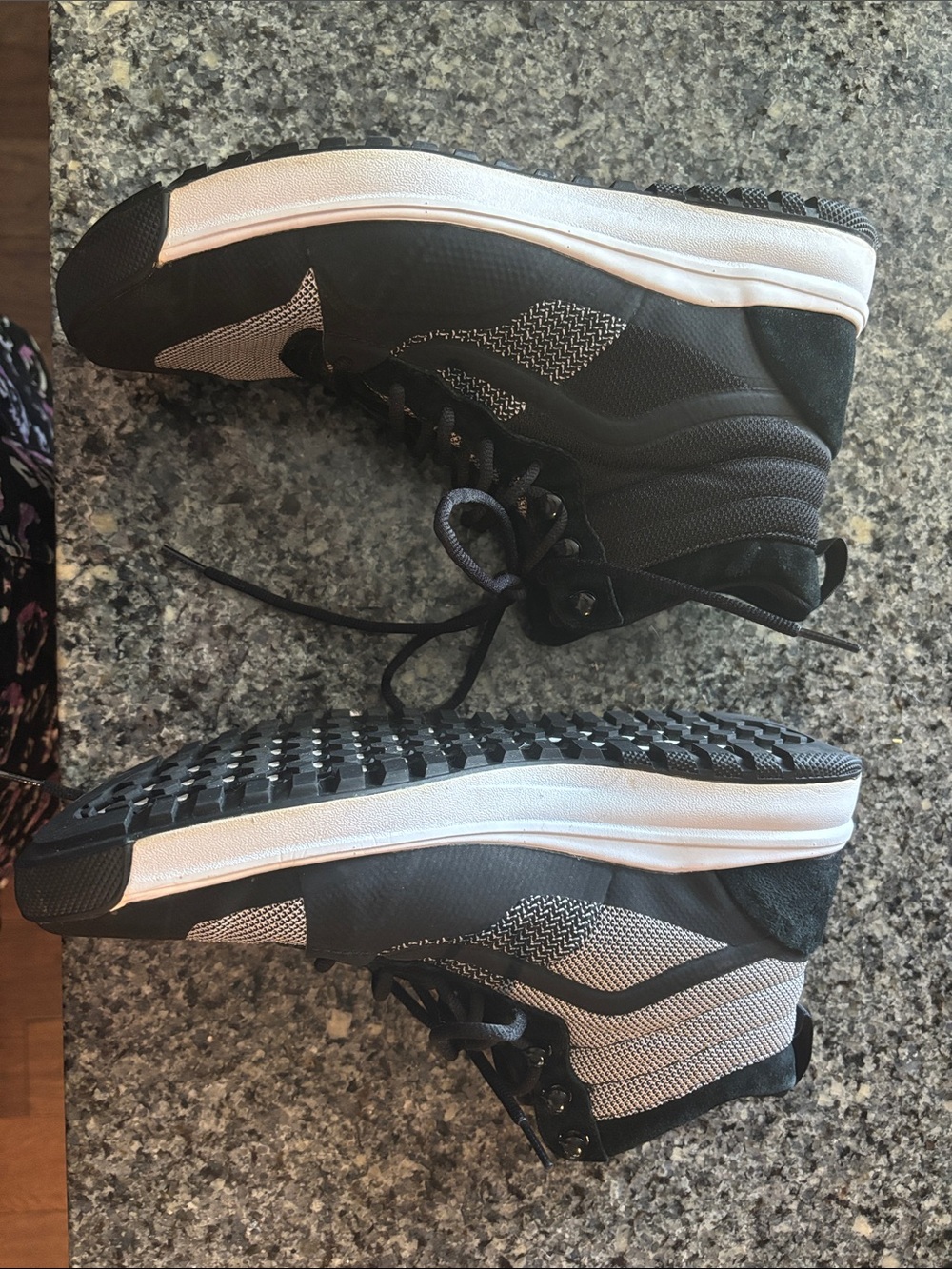 Vans Black and Gray High-Top Sneakers - Picture 4 of 7